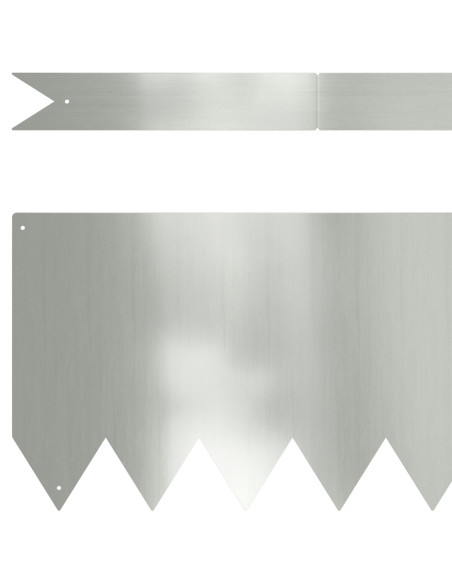 Bordura per Prato 10 pcs Argento 100 x 0.05 x 20 cm