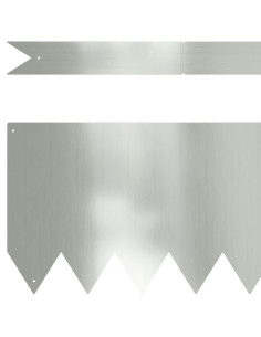 Bordura per Prato 20 pcs Argento 100 x 0.05 x 20 cm 2