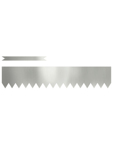 Bordura per Prato 30 pcs Argento 100 x 0.05 x 20 cm