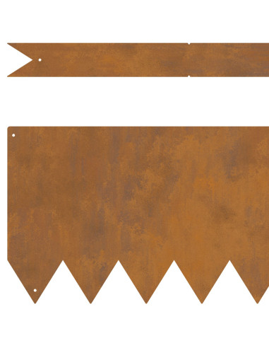 Bordura per Prato 10 pcs Marrone 100 x 0.05 x 20 cm