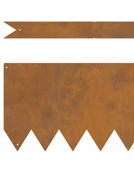 Bordura per Prato 10 pcs Marrone 100 x 0.05 x 20 cm