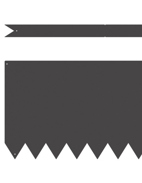 Bordature per Prato 10 pz Nero 100x0,5x30 cm Acciaio