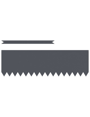 Bordura per Prato 10 pcs Antracite 100 x 0.05 x 20 cm