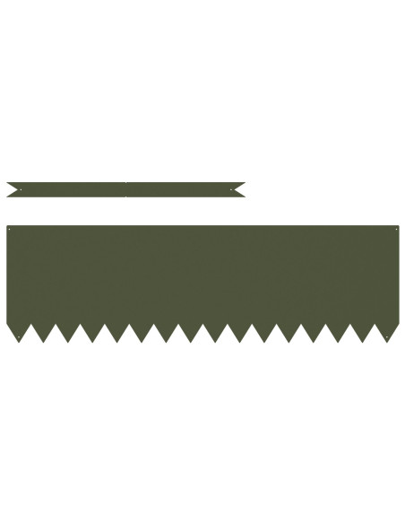 Bordure per Prato 20 pcs Verde Oliva 100x0,5x30 cm Acciaio