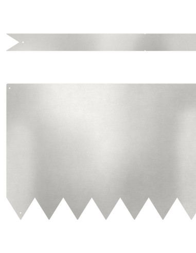 Bordura per Prato 20 pcs Argento 100 x 0.05 x 20 cm