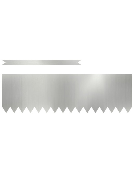 Bordura per Prato 10 pcs Argento 100 x 0.05 x 20 cm