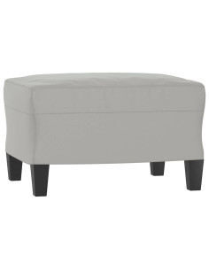 Set Divani 4 pz con Cuscini Grigio Chiaro in Tessuto Microfibra