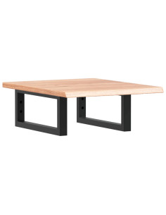 Ripiano a Parete per Lavabo in Acciaio e Massello di Rovere 2