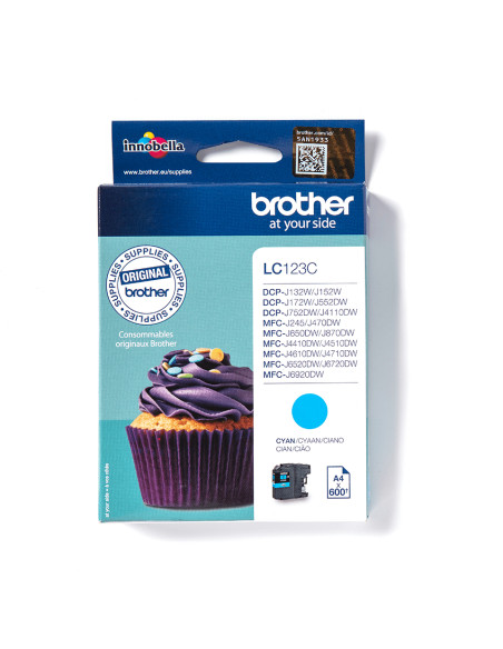 Brother LC123C cartuccia d'inchiostro 1 pz Originale Ciano