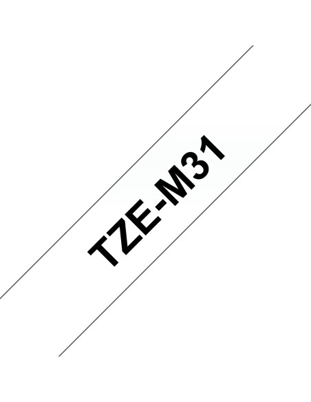Brother TZE-M31 nastro per etichettatrice Nero trasparente