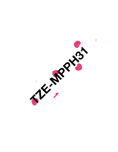 Brother TZE-MPPH31 nastro per etichettatrice Nero su rosa