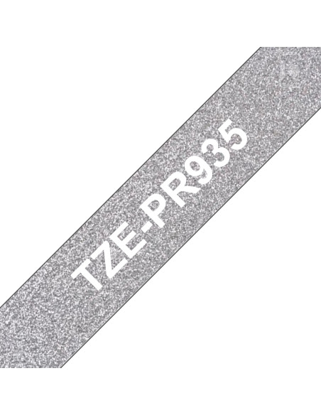 Brother TZE-PR935 nastro per etichettatrice Bianco su argento