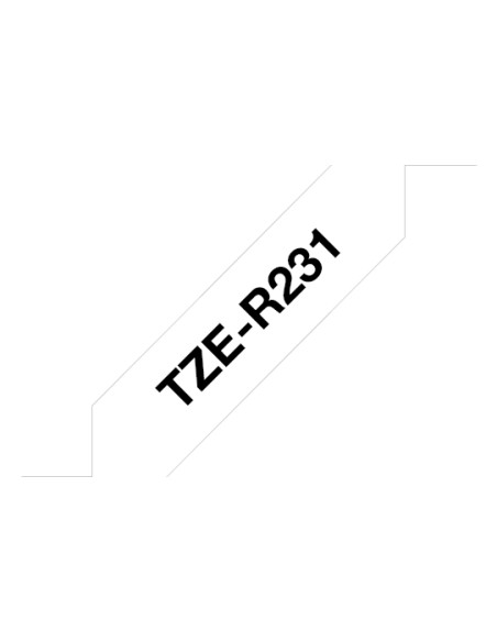 Brother TZE-R231 nastro per etichettatrice Nero su bianco