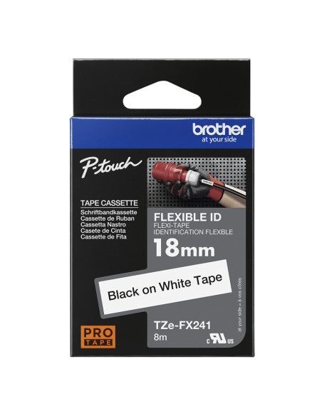 Brother TZE-FX241 nastro per etichettatrice Nero su bianco TZ