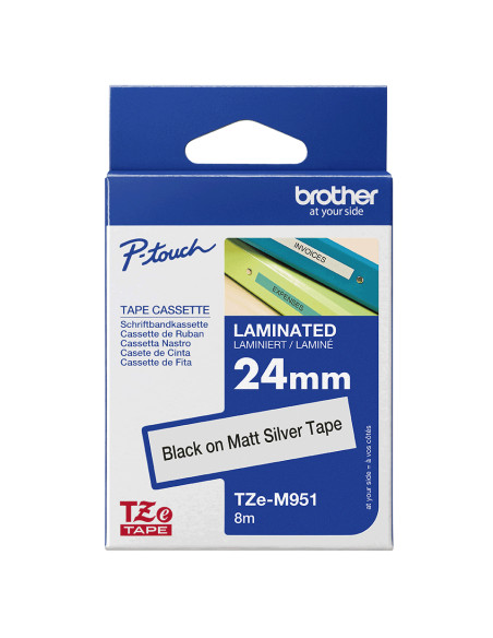 Brother TZE-M951 nastro per etichettatrice Nero su argento