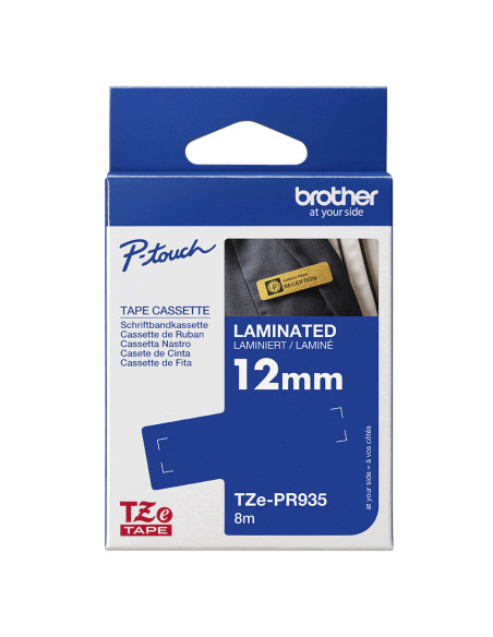 Brother TZE-PR935 nastro per etichettatrice Bianco su argento