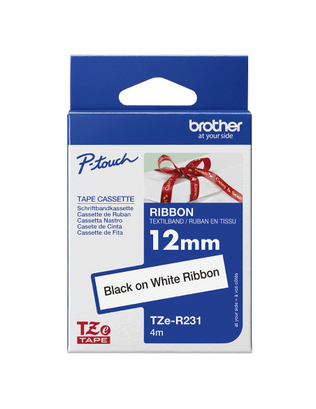 Brother TZE-R231 nastro per etichettatrice Nero su bianco