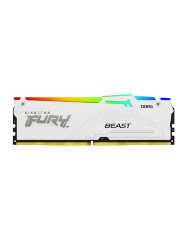 Kingston Technology FURY Beast 32GB 6000MT/s DDR5 CL30 DIMM (Kit da 2 moduli) White RGB EXPO