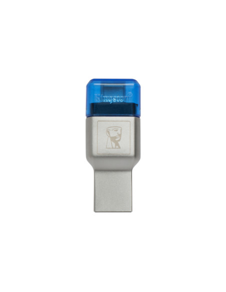 Kingston Technology MobileLite Duo 3C lettore di schede USB 3.2 Gen 1 (3.1 Gen 1) Type-A/Type-C Blu, Argento