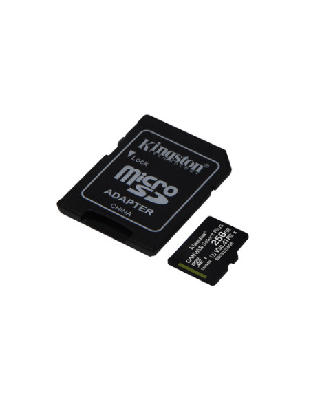 Kingston Technology Scheda micSDXC Canvas Select Plus 100R A1 C10 da 256GB + adattatore