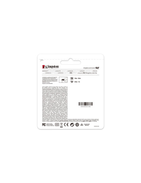 Kingston Technology Scheda micSDXC Canvas Select Plus 100R A1 C10 da 256GB confezione singola senza adattatore