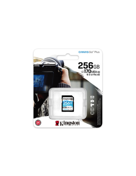 Kingston Technology Scheda SDXC Canvas Go Plus 170R C10 UHS-I U3 V30 da 256GB
