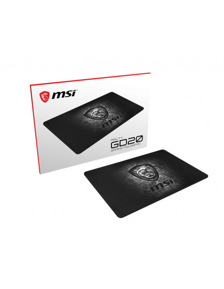 MSI Agility GD20 Tappetino per mouse per gioco da computer Nero, Grigio