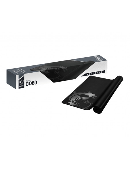 MSI Agility GD80 Tappetino per mouse per gioco da computer Nero, Bianco