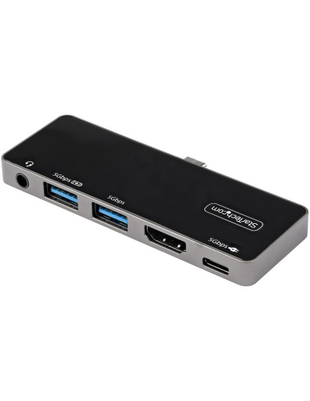 StarTech.com Adattatore Multiporta USB C a HDMI 4K 60Hz, Hub USB 3.0 a 3 porte, HDMI 2.0 Audio - USB-C Mini Docking station con 