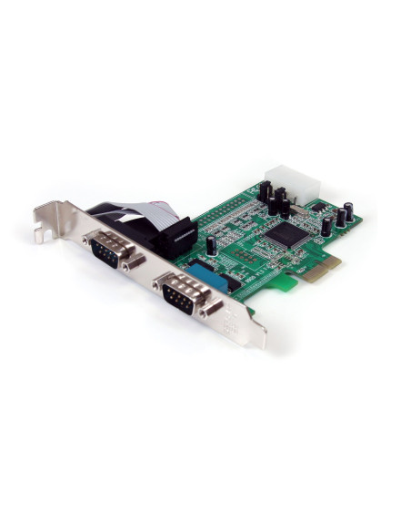 StarTech.com Scheda Seriale PCI Express con 2 Porte - Controller PCIe RS232 - 16550 UART - Scheda Seriale di Espansione DB9 a Pr
