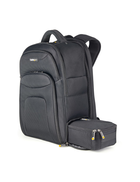StarTech.com Zaino per Laptop 17.3" con Custodia per Accessori Rimovibile - Zaino per Professionisti Informatici in Nylon Balist