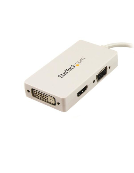 StarTech.com Adattatore Mini DisplayPort a HDMI, DVI & VGA - Convertitore mDP per macbook 3 in 1 - bianco