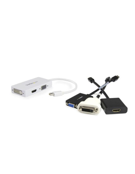StarTech.com Adattatore Mini DisplayPort a HDMI, DVI & VGA - Convertitore mDP per macbook 3 in 1 - bianco