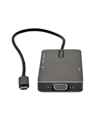 StarTech.com Adattatore multiporta USB-C a HDMI 4K 30 Hz o VGA 1080p - Convertitore USB C con HUB USB a 3 porte e 100W Power Del