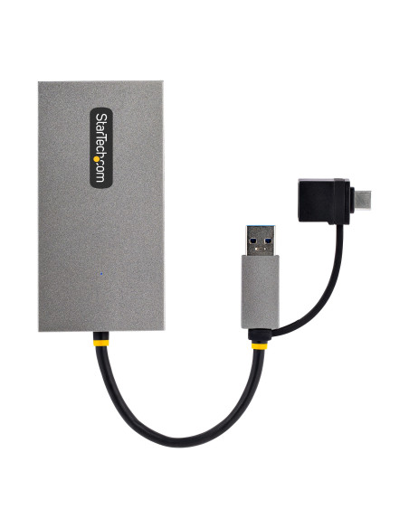 StarTech.com Adattatore USB 3.0 a HDMI, Scheda Video Esterna USB 3.0 a Doppio HDMI (1x 4K30Hz/1x 1080p), Cavo da 11cm integrato 