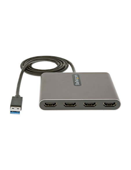 StarTech.com Adattatore USB-A a HDMI 1080p 60 Hz a 4 porte - Convertitore USB tipo A a HDMI - Multi Monitor Dongle Adapter - Ada