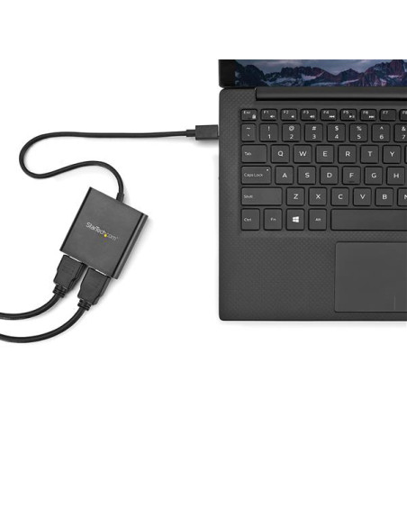 StarTech.com Adattatore USB-C a doppio HDMI, MST Hub USB Tipo C multi monitor, splitter HDMI 4K 30Hz per laptop USB type C, HDR,