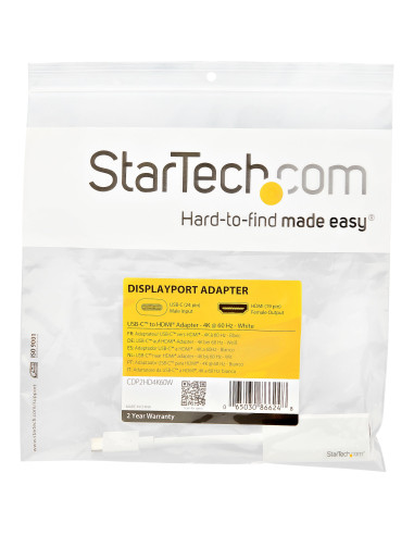 StarTech.com Adattatore USB-C a HDMI - 4k 60hz - Bianco