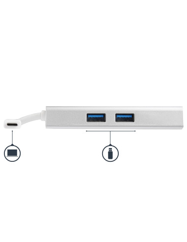 StarTech.com Adattatore USB-C Multiporta - Docking Station da viaggio USB-C con HDMI 4K - 60W Alimentazione Pass-Through, GbE, H