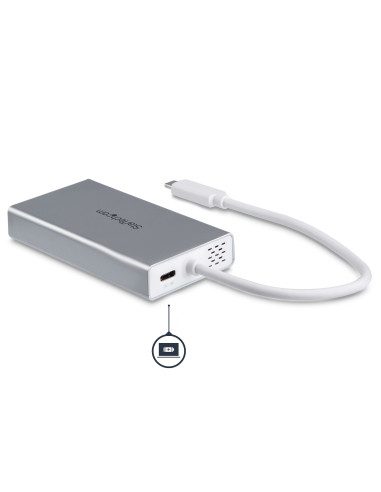 StarTech.com Adattatore USB-C Multiporta - Docking Station da viaggio USB-C con HDMI 4K - 60W Alimentazione Pass-Through, GbE, H