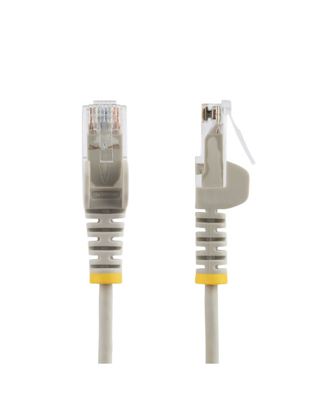 StarTech.com Cavo di Rete Ethernet Snagless CAT6 da 3m - Cavo Patch antigroviglio slim RJ45 - Grigio
