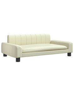 Lettino per Cani Crema 90x53x30 cm in Similpelle 2