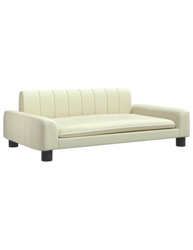 Lettino per Cani Crema 90x53x30 cm in Similpelle