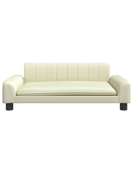 Lettino per Cani Crema 90x53x30 cm in Similpelle