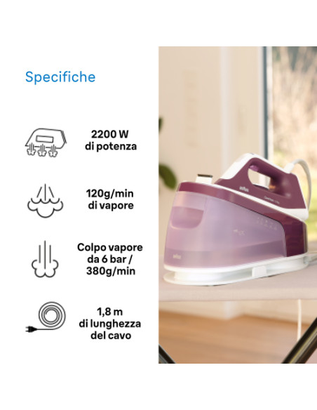 Braun CareStyle 1 Pro Ferro da stiro con caldaia IS1514VI