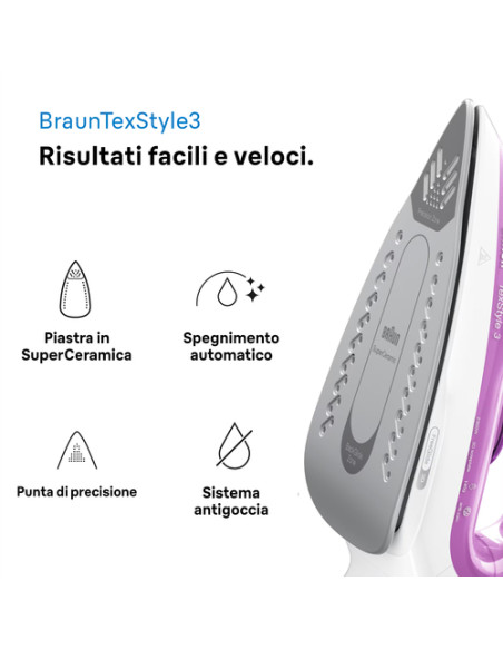 Braun TexStyle 3 Ferro a vapore SI3030PU