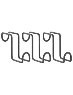 Supporti Briglie 3 pz in Acciaio Nero 2