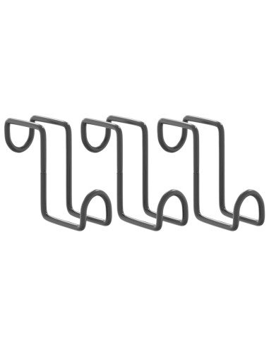 Supporti Briglie 3 pz in Acciaio Nero