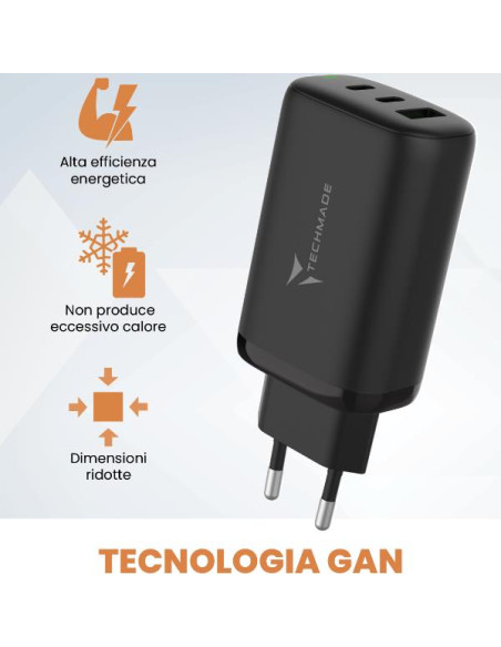 ALIM.NOTEBOOK 65W 2USBC 1USBA NERO