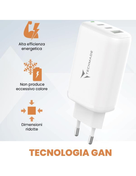 ALIM.NOTEBOOK 65W 2USBC 1USBA WHITE